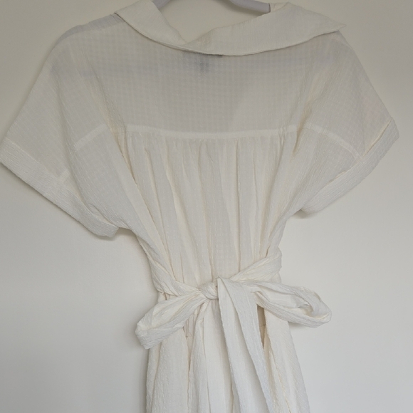 Lulu's Elegant White Wrap Dress - Picture 3 of 5